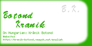 botond kranik business card