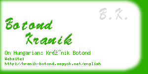 botond kranik business card